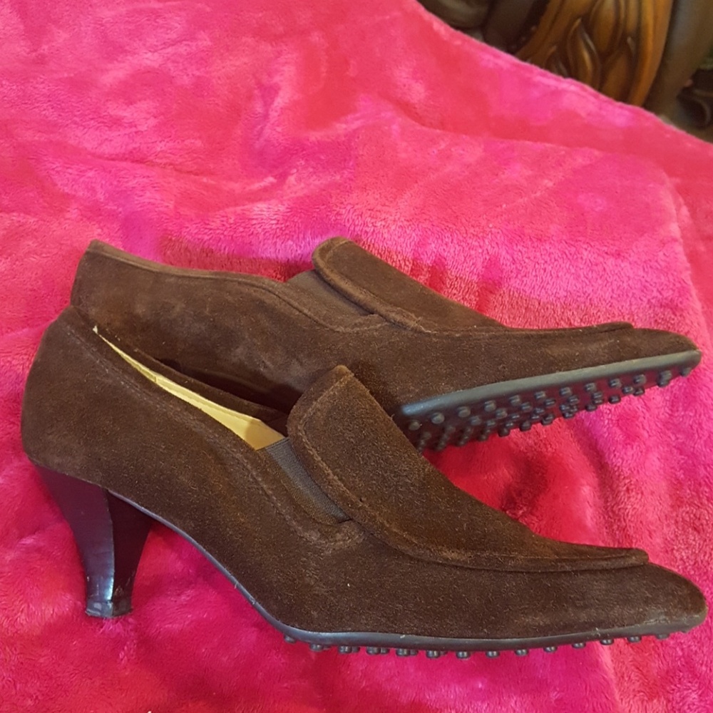 Joan & David dark chocolate fashionable heals